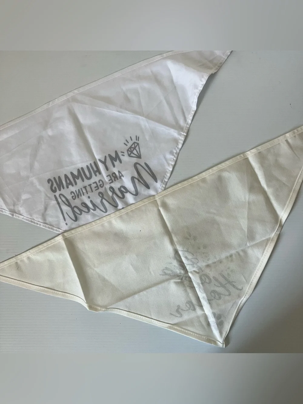 Wedding Dog Bandana Set My Humans Are Getting Married + Pup of Honor Pet Bandana